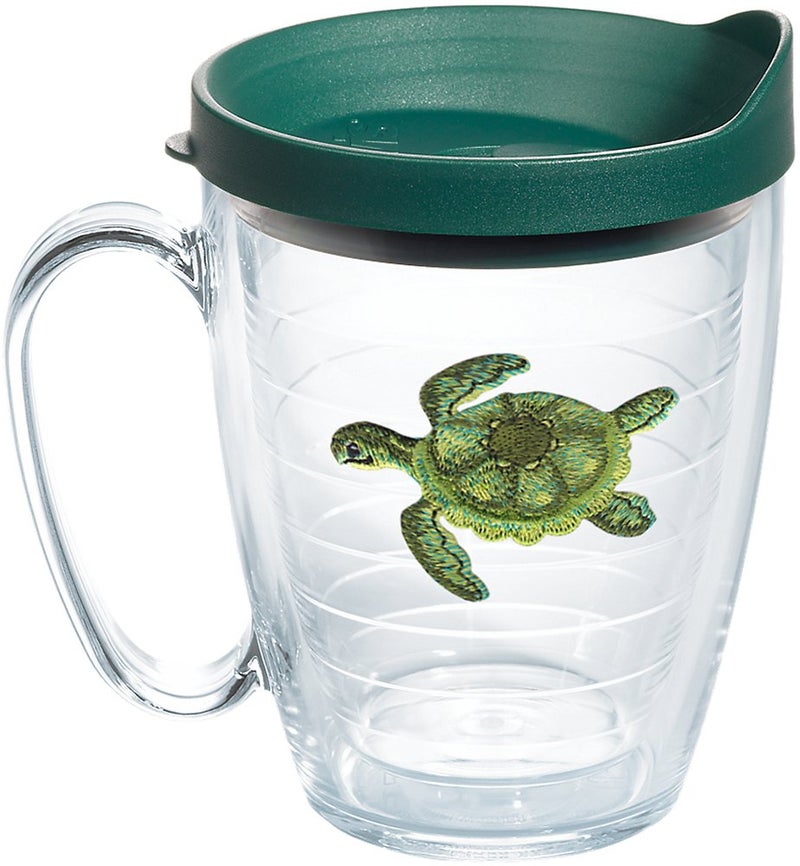 Tervis Tropical Animal Collection Made in USA Double Walled Insulated Tumbler Travel Cup Keeps Drinks Cold  Hot 16oz Mug Turtle