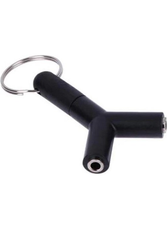 Temiz Pazar Clean Pazar 3.5 mm Headphone Stereo Multiplexer Coupler Switch Splitter Keychain Adapter  - Image 2
