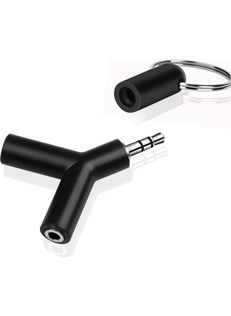 Temiz Pazar Clean Pazar 3.5 mm Headphone Stereo Multiplexer Coupler Switch Splitter Keychain Adapter  - Image 5