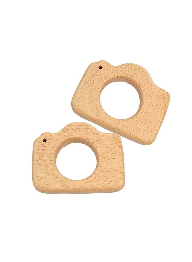 Alenybeby Lovely Cartoon Wood Camera Teether Toys Pure Natural Animal Teething Shape Beech Wooden Handmade Pattern Accessory DIY Jewelry Making Necklace Pendant (10pcs) - Image 4