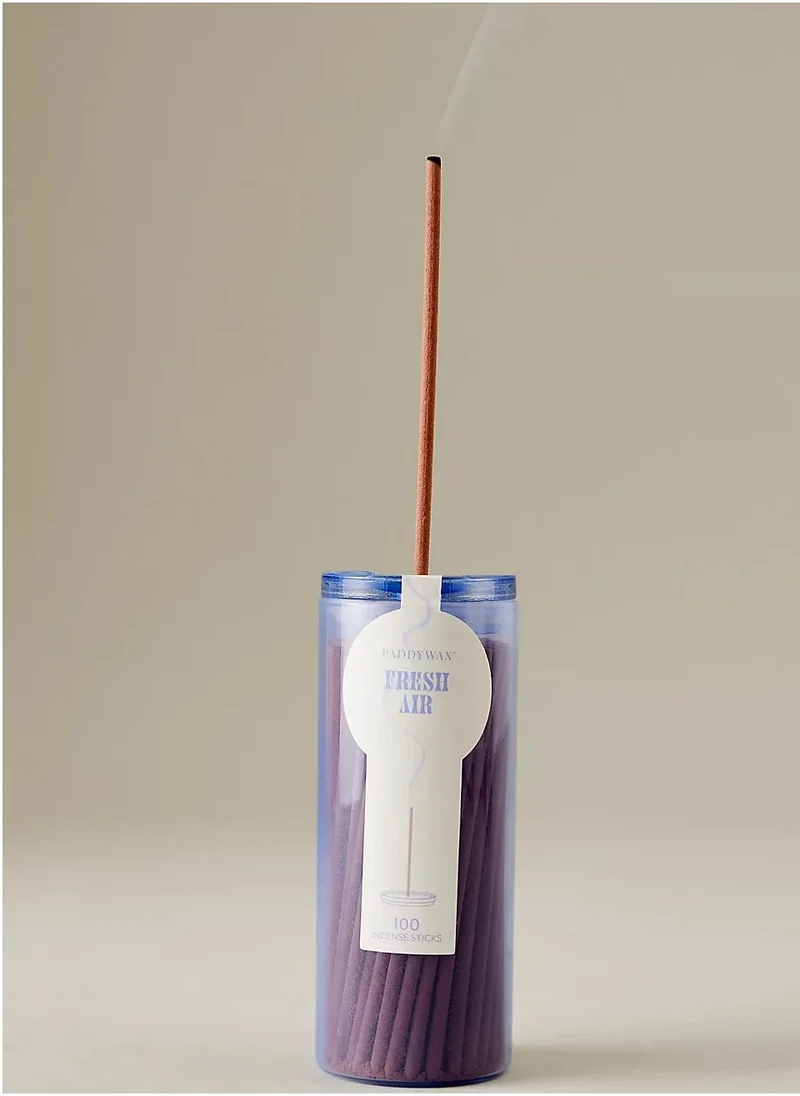 Paddywax Fresh Air Incense Sticks With Glass Jar & Holder 100 Sticks