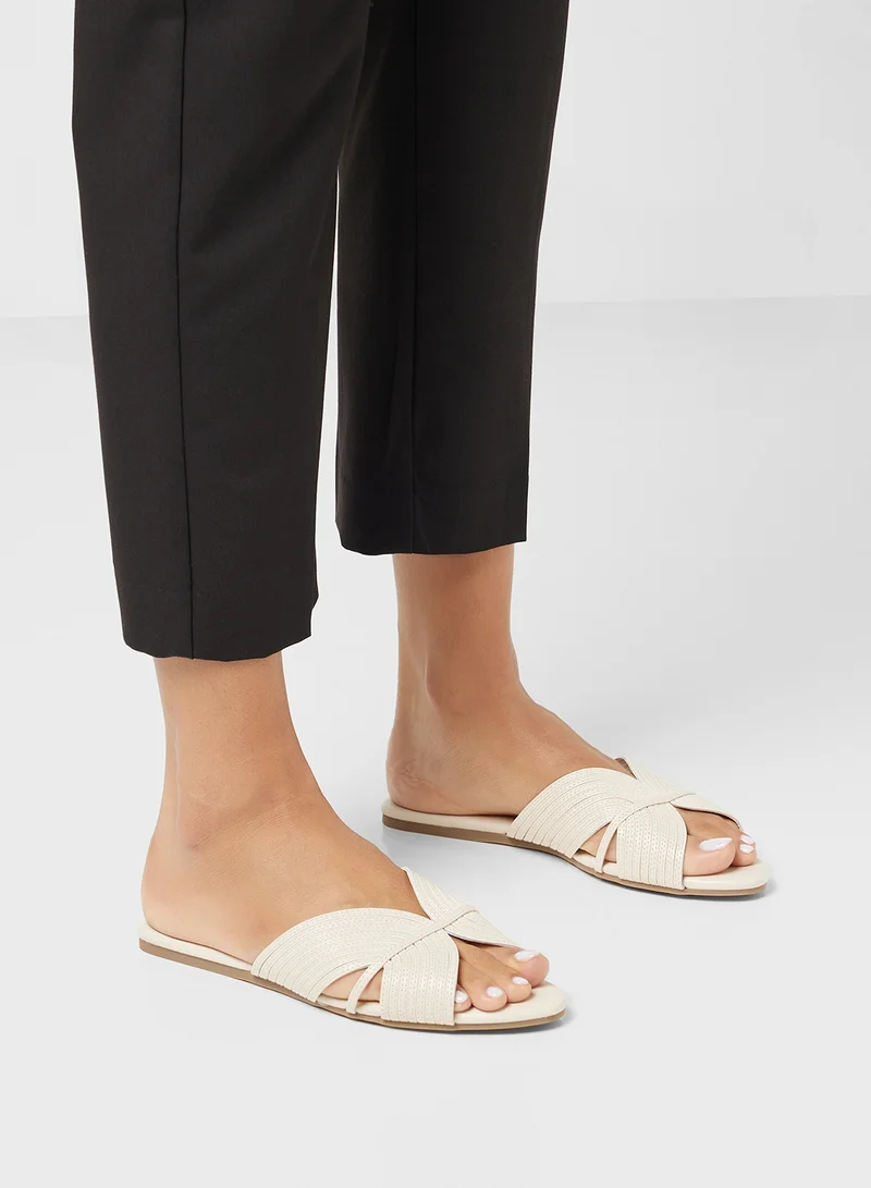 ايلا Stitch Detail Flat Sandal