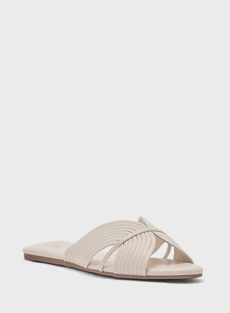 Ella  Stitch Detail Flat Sandal for Women | Best Price UAE