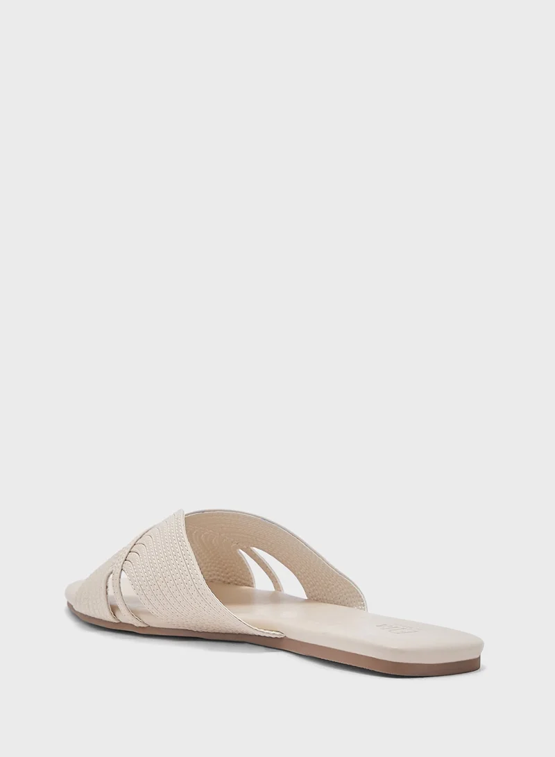 Ella  Stitch Detail Flat Sandal for Women | Best Price UAE