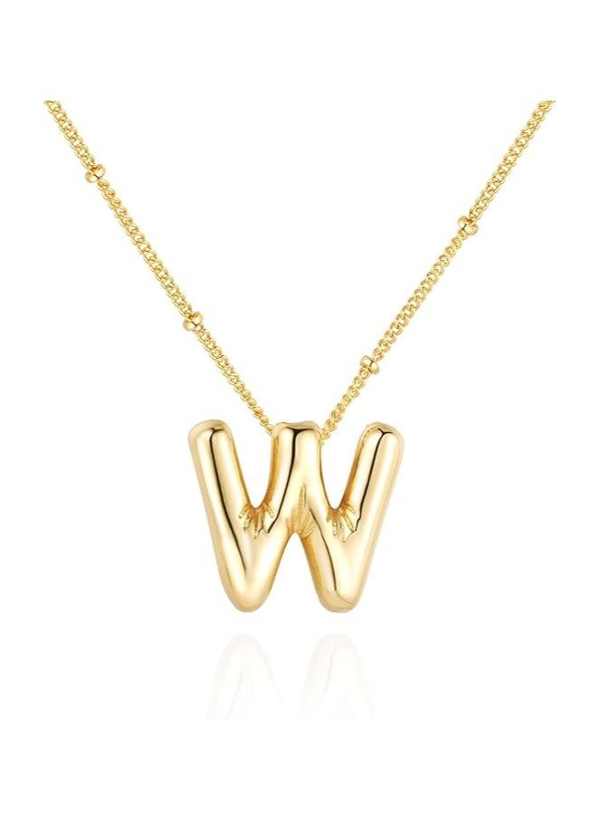Fayrouz Jewellery Letter "W" Gold-Plated Necklace - Image 1