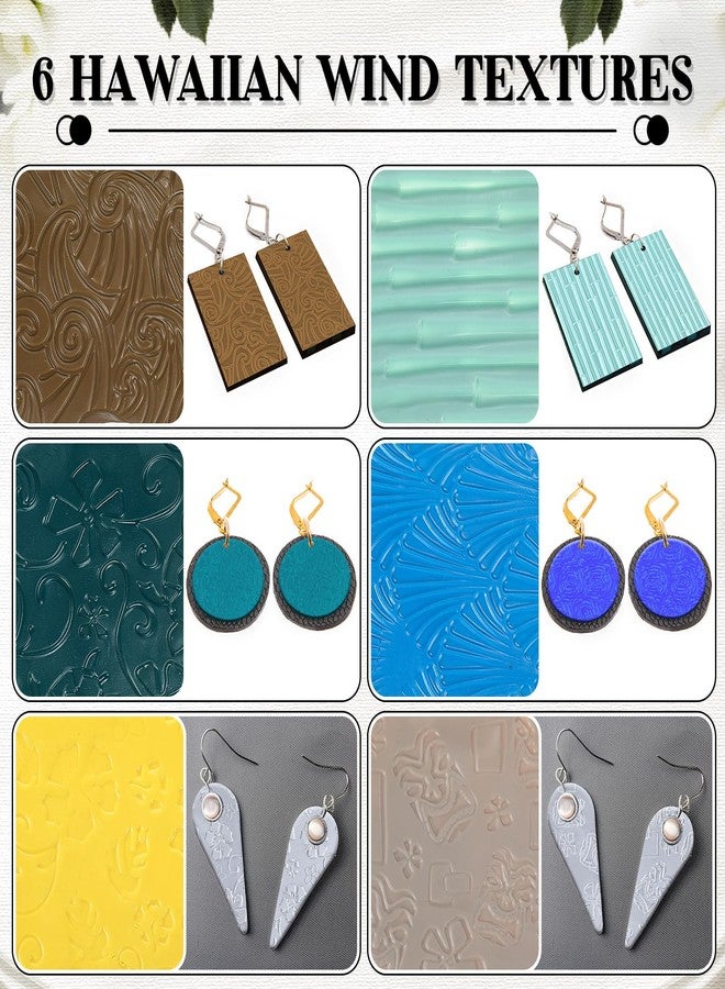 XunYee 23 Pcs Polymer Clay Texture Sheets for Earrings Jewelry Making 17 x 25 Boho Clay Fondant Texture Mats for Pottery Earrings Jewelry Making DIY Crafts - Image 4