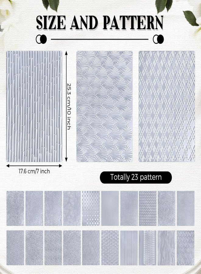 XunYee 23 Pcs Polymer Clay Texture Sheets for Earrings Jewelry Making 17 x 25 Boho Clay Fondant Texture Mats for Pottery Earrings Jewelry Making DIY Crafts - Image 2