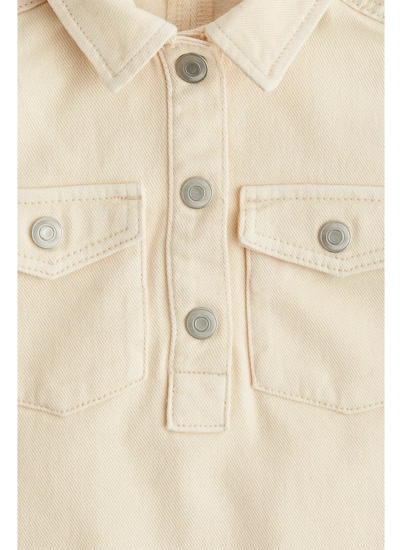 اتش اند ام A-line twill dress
