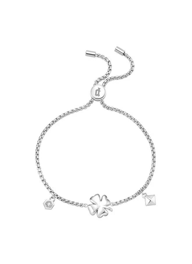 بوليس POLICE - Twinkling Bracelet for Women Stainless Steel with Clover - PEJLB0002202