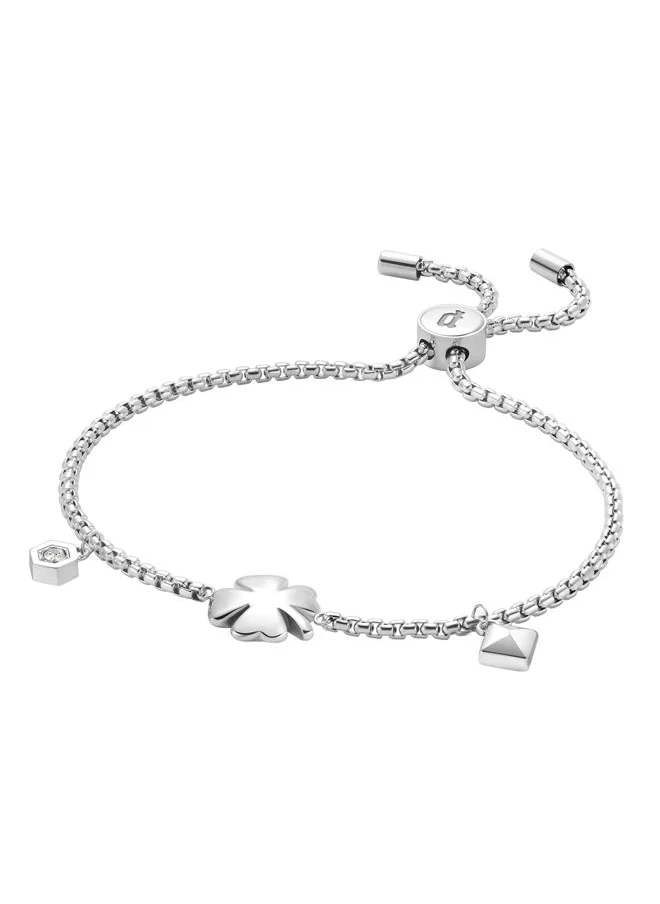 بوليس POLICE - Twinkling Bracelet for Women Stainless Steel with Clover - PEJLB0002202