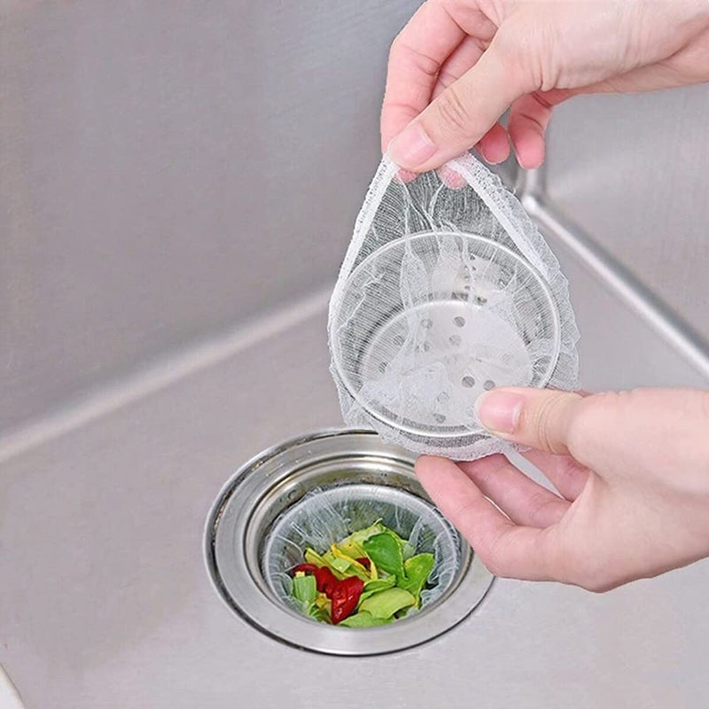 Kofati Kitchen Sink Strainer Mesh Bag- 30 PCS Disposable Mesh Sink Strainer Bags- Sink Net Strainer Filter Bags for Sink Drain for Collecting Kitchen Food Waste Leftover Garbage - Image 4