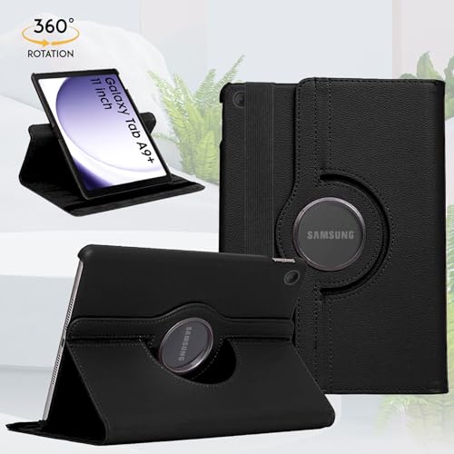 Robustrion Cover for Samsung Galaxy Tab A9 Plus 11 inch Cover Case, 360 Rotation Case Cover for Samsung Tab A9+ 11 inch - Black - Image 5