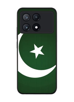 Stylizedd Rugged Black Edge Case for Xiaomi Poco X6 Pro, Slim fit Soft Case Flexible Rubber Edges Anti Drop TPU Gel Thin Cover -  Flag Of Pakistan  - Image 1