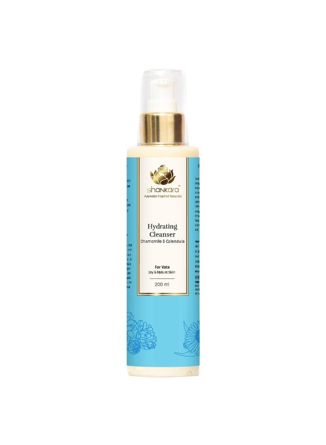 Shankara Hydrating Cleanser - Rich Repair 200 ml with Chamomile, Aloe Vera & Sandalwood | Luxurious Ayurvedic facewash for gentle cleansing, skin de-tan, Hydration & Nourishment | Unisex & for All Skin Types - Image 1