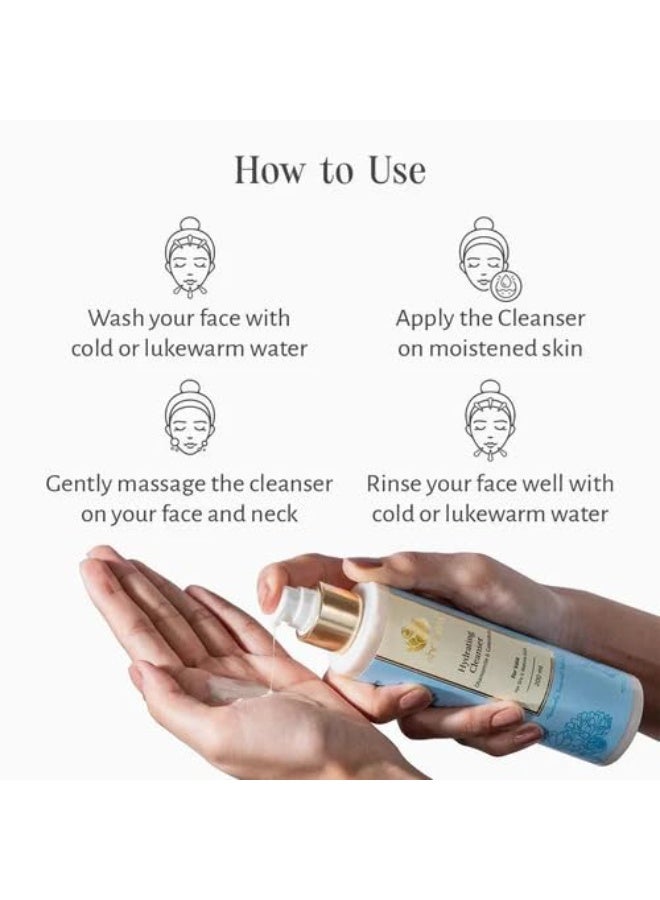 Shankara Hydrating Cleanser - Rich Repair 200 ml with Chamomile, Aloe Vera & Sandalwood | Luxurious Ayurvedic facewash for gentle cleansing, skin de-tan, Hydration & Nourishment | Unisex & for All Skin Types - Image 3