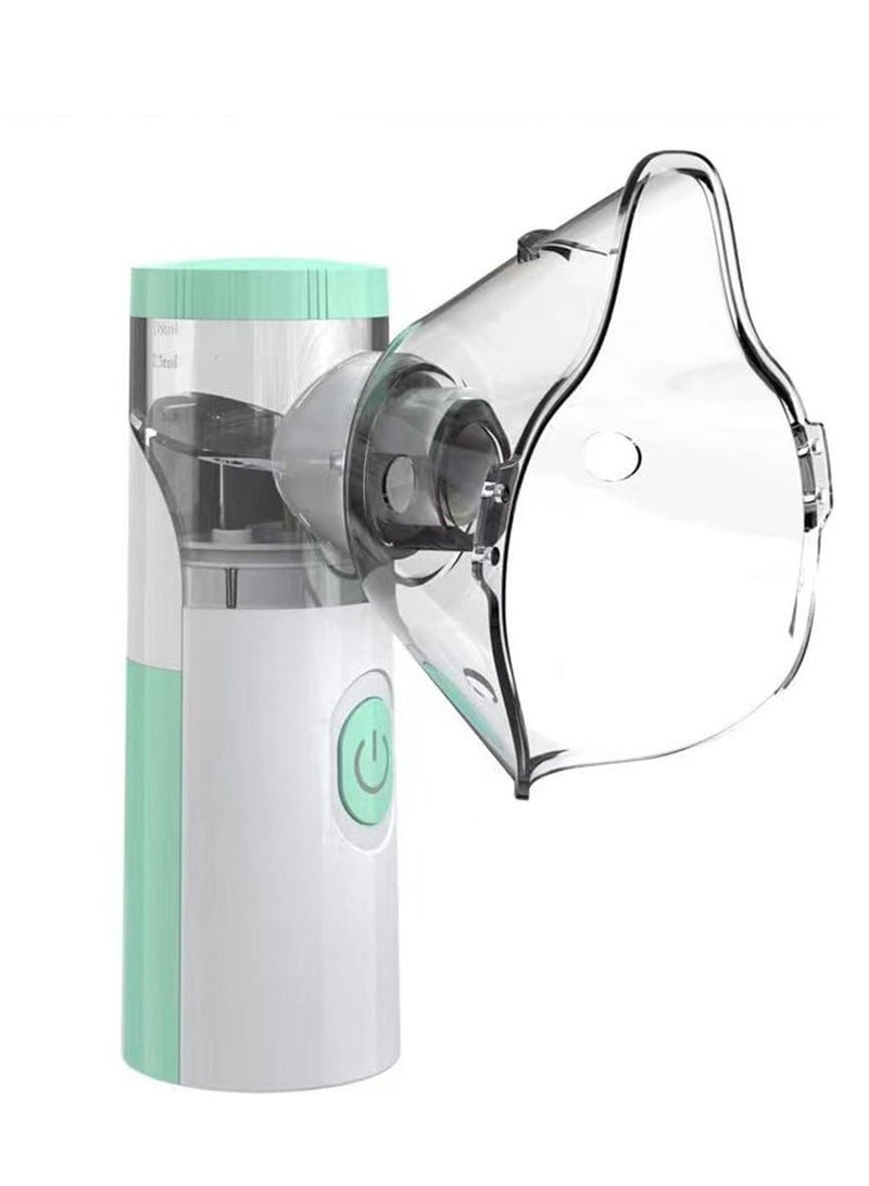 Generic Portable Lightweight Low Noise Mesh Design Family Steam Inhaler Ultra-Fast Inhaler (Green)  - Image 1