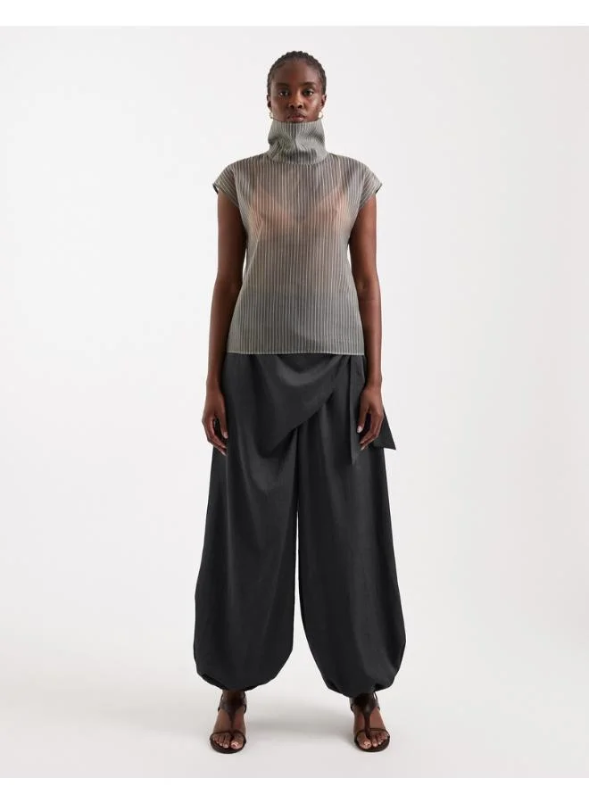 Topshop Satin Wrap Harem Trousers