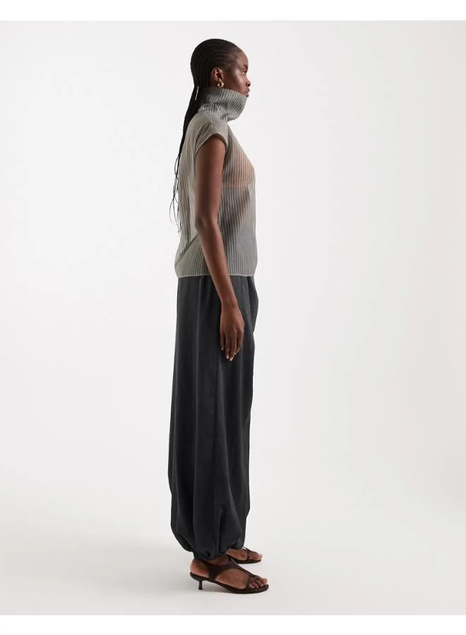 Topshop Satin Wrap Harem Trousers