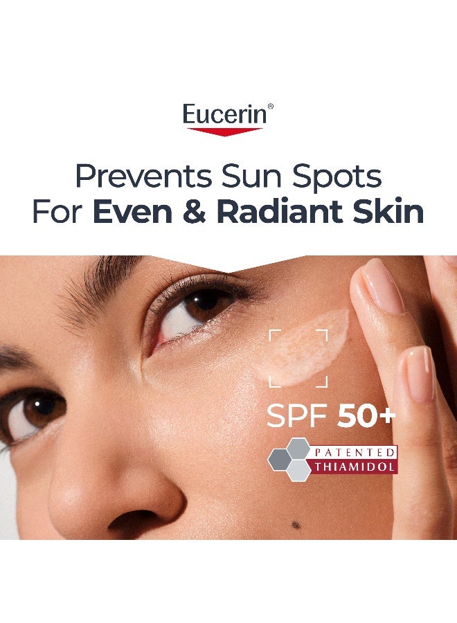 Eucerin Face Sunscreen Even Perfector Pigment Control Sun Fluid with Thiamidol, High UVA/UVB Protection, SPF50+, Reduces Spots for Uneven Skin Tone 50ml - Image 2