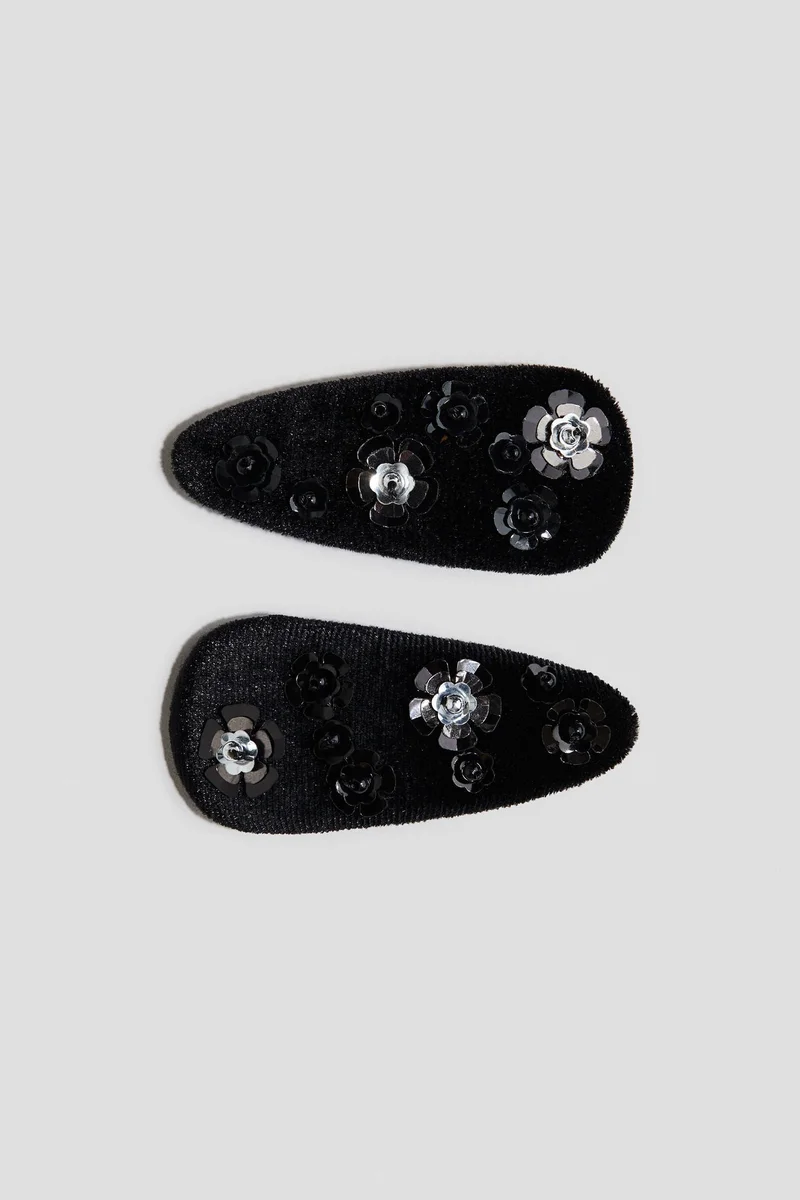 اتش اند ام مشابك للشعر مزخرفة - عبوة من قطعتين