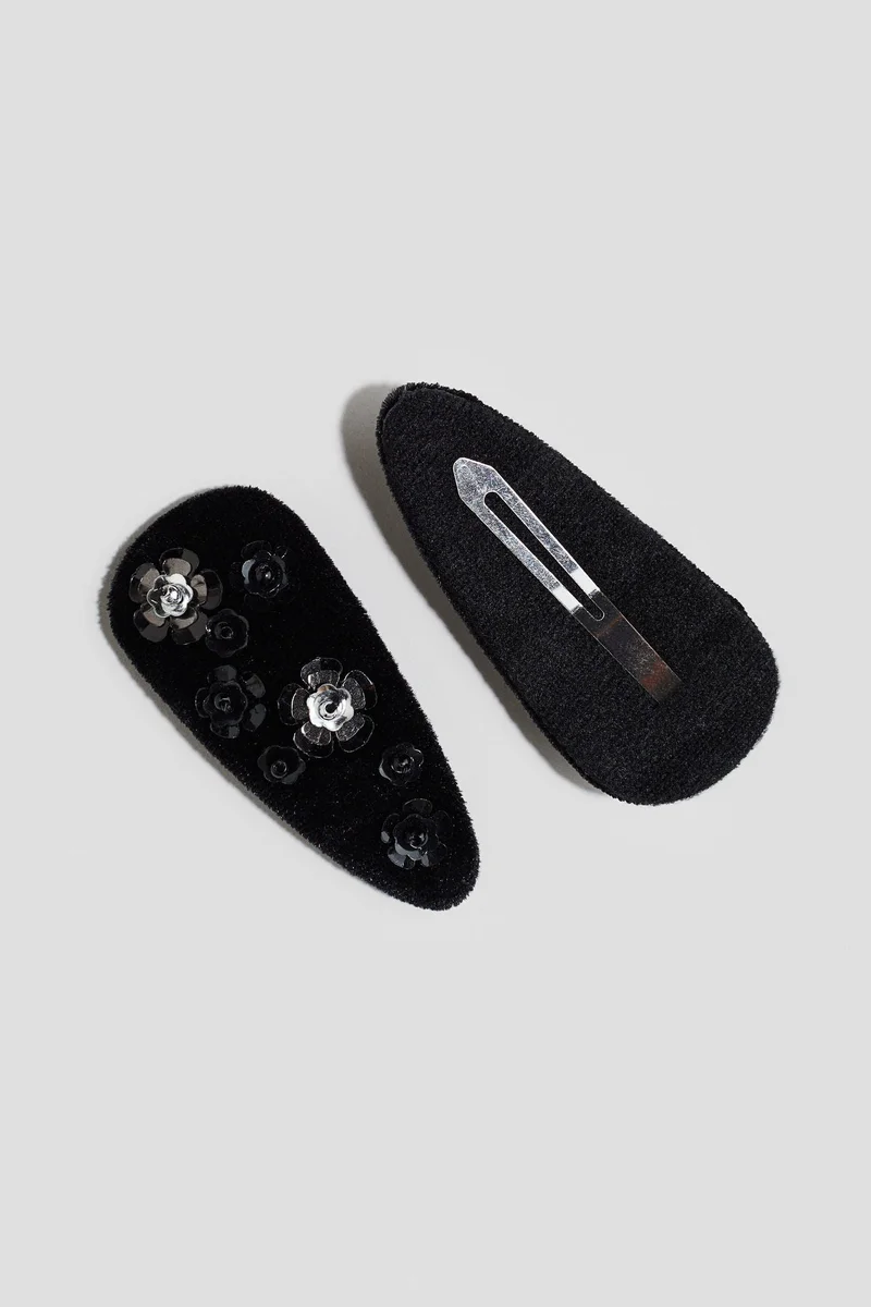 اتش اند ام مشابك للشعر مزخرفة - عبوة من قطعتين