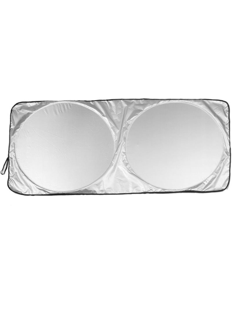 AGD Foldable Car Sun Shade Car Windshield Sun Shade Front Window Sun Visor for UV Rays and Sun Heat Protection Keep Car Interior Cool Prevents Dashboard Fading - Image 1