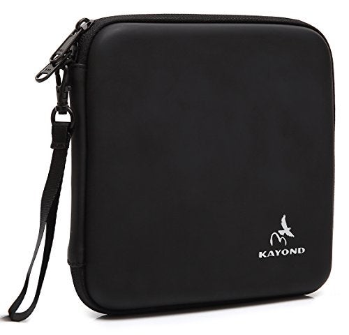 KAYOND® Portable Hard Carrying Travel Storage Case for External USB, DVD, CD, Blu-ray Rewriter/Writer and Optical Drives (Black) - Image 1