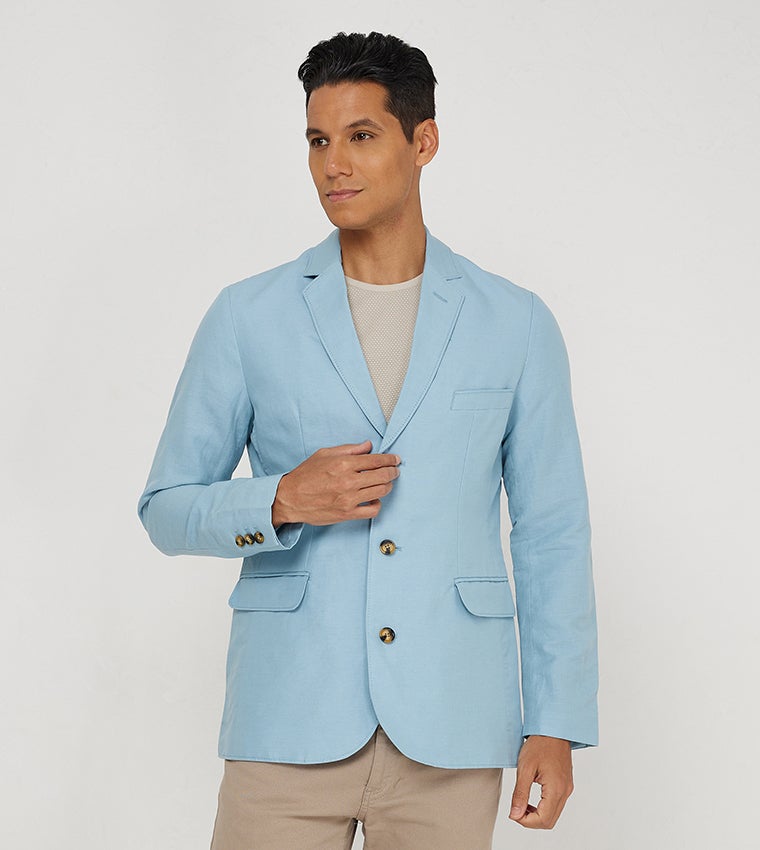 BEVERLY HILLS POLO CLUB Single Breasted Lapel Collar Blazer