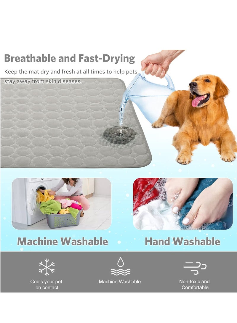 SYOSI Pet Self Cooling Mat for Kennels, Crates (L Size, 75x55cm) Multi-Use, Portable and Machine Washable with Water Absorption Top and Waterproof Bottom Keep Your Pets Cool and Comfortable All Summer Long - Image 4
