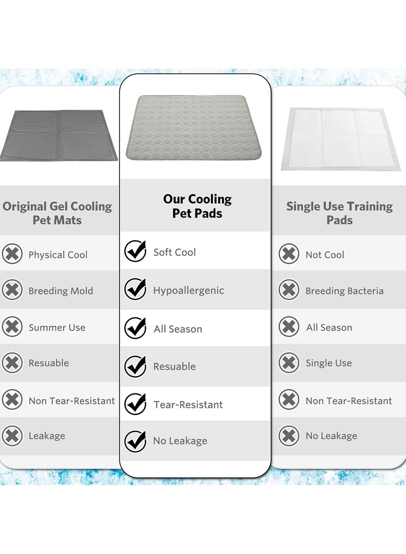 SYOSI Pet Self Cooling Mat for Kennels, Crates (L Size, 75x55cm) Multi-Use, Portable and Machine Washable with Water Absorption Top and Waterproof Bottom Keep Your Pets Cool and Comfortable All Summer Long - Image 5