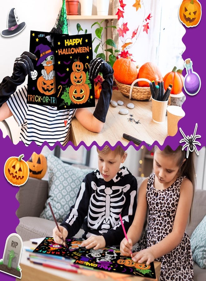 زانماي ملصقات تلوين هالوين من Zhanmai، 30 قطعة، مصنوعة يدويًا، مصنوعة يدويًا، مصنوعة يدويًا، مصنوعة يدويًا، مصنوعة يدويًا، مناسبة لحفلات العطلات، والأنشطة المدرسية والمنزلية - Image 4