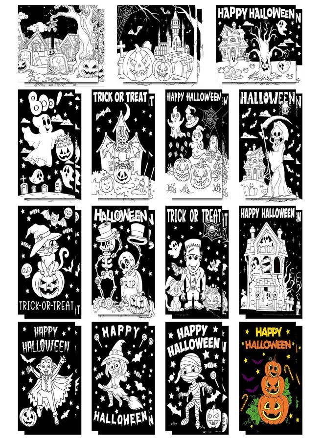 زانماي ملصقات تلوين هالوين من Zhanmai، 30 قطعة، مصنوعة يدويًا، مصنوعة يدويًا، مصنوعة يدويًا، مصنوعة يدويًا، مصنوعة يدويًا، مناسبة لحفلات العطلات، والأنشطة المدرسية والمنزلية - Image 1