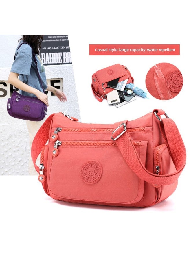 OxFord Cloth Women's Bag Summer Lightweight Shoulder Messenger Bag Casual Versatile Waterproof Nylon Cloth Bag-Color:Water Blue  - Image 2