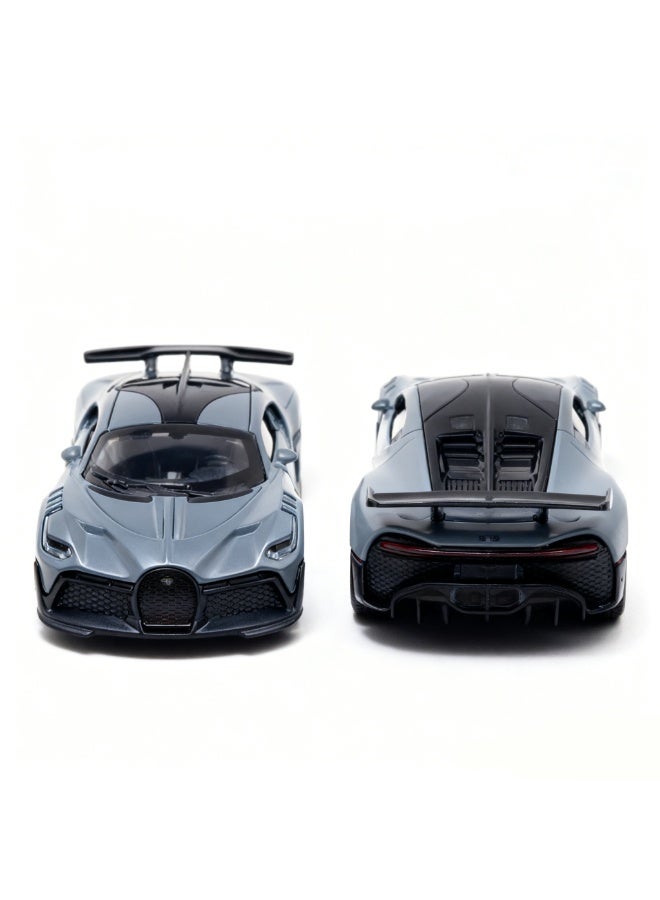 هالامودو 1:36 سبيكة السيارة الرياضية نموذج , سحب مرة أخرى لعبة السيارة , نموذج السيارة للأطفال فتى فتاة هدية , شاشة الجمع , رمادي 12 سم * 5 سم * 3 سم ﻿ - Image 2