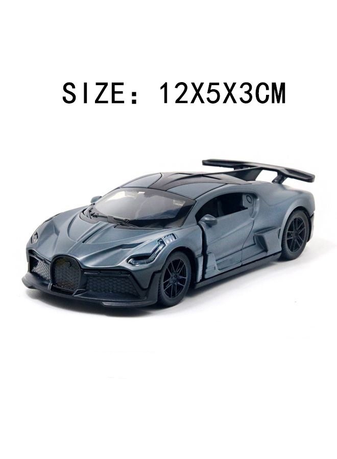 هالامودو 1:36 سبيكة السيارة الرياضية نموذج , سحب مرة أخرى لعبة السيارة , نموذج السيارة للأطفال فتى فتاة هدية , شاشة الجمع , رمادي 12 سم * 5 سم * 3 سم ﻿ - Image 1