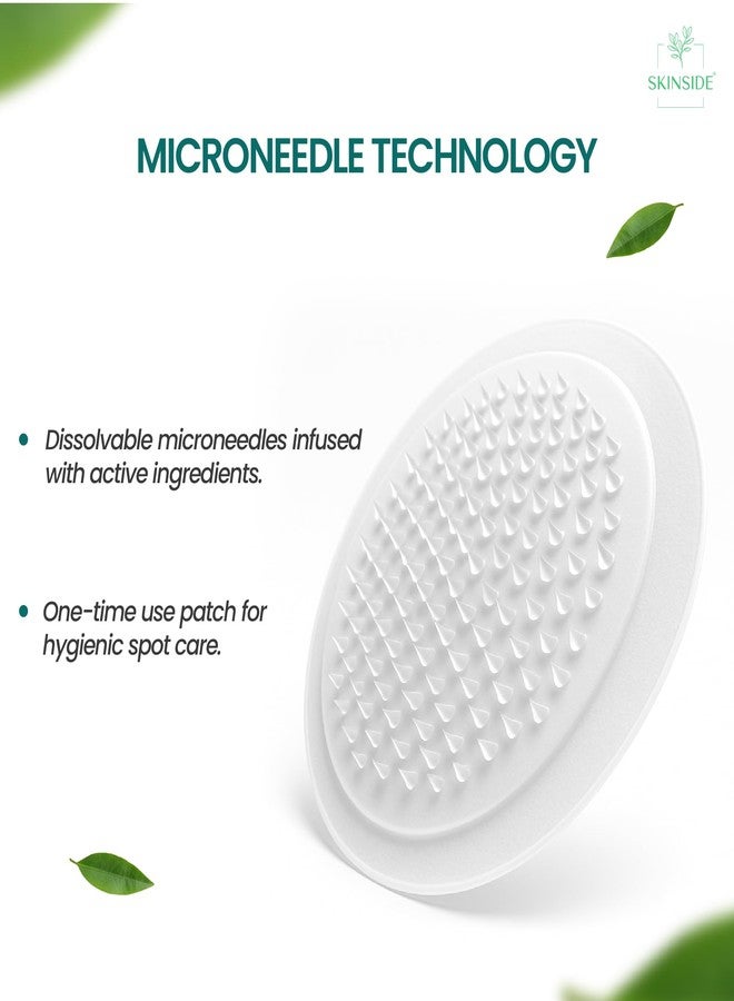 SKINSIDE Microneedle Acne Patches (9 Patches) | 300+ Self-Dissolving Microneedles | Salicylic Acid + Hyaluronic Acid | Overnight Pimple Patch for Deep & Early Pimples | Fast Acne Relief - Image 2