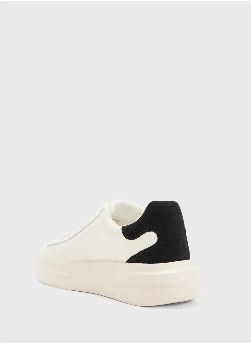 جس Logo Detailed Lace Up Low Top Sneakers