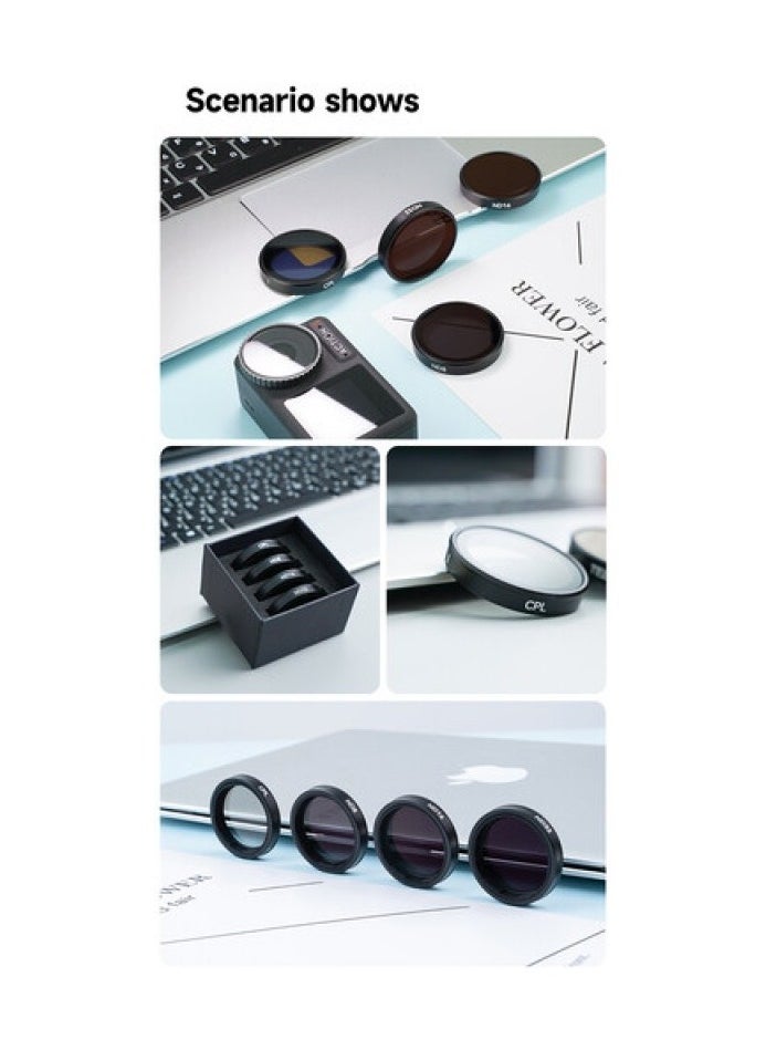 Generic - TELESIN Circular Polarizer & ND Filter Set for DJI Osmo Action 3/4 - Image 1