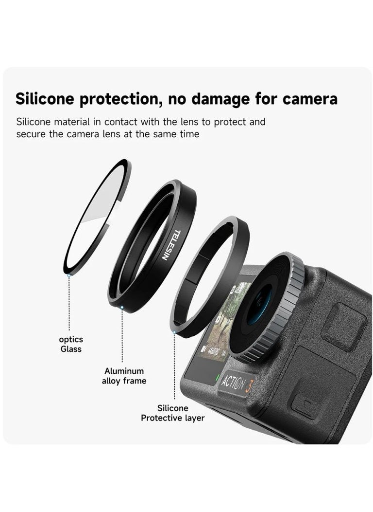 Generic - TELESIN Circular Polarizer & ND Filter Set for DJI Osmo Action 3/4 - Image 1