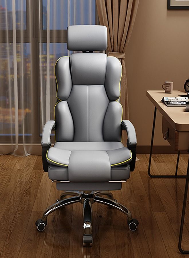 Gaming Chair 130° Recliner System,PU Leather 100Kg Weight Capacity,Retractable Footrest Adjustable Arm-Rest Office Chair Computer Chair PC Office