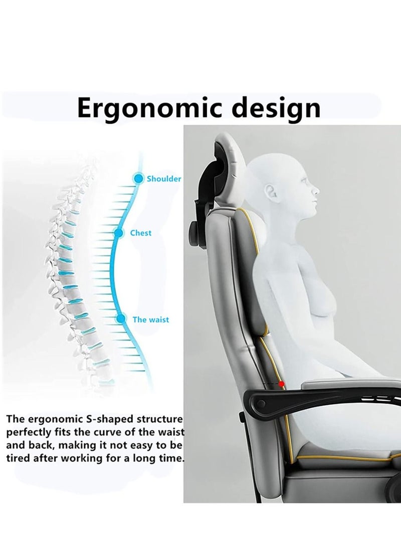 Gaming Chair 130° Recliner System,PU Leather 100Kg Weight Capacity,Retractable Footrest Adjustable Arm-Rest Office Chair Computer Chair PC Office