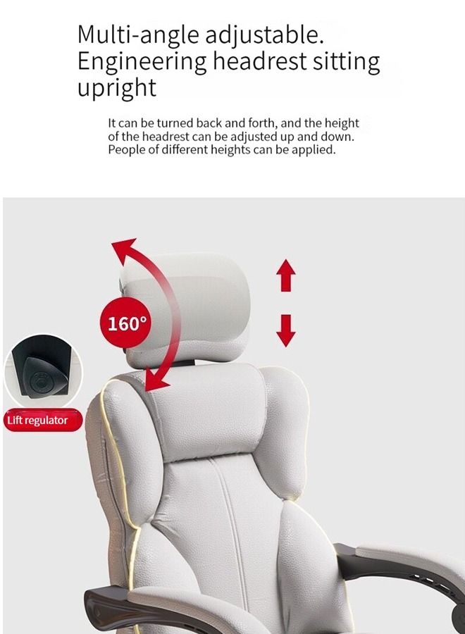 Gaming Chair 130° Recliner System,PU Leather 100Kg Weight Capacity,Retractable Footrest Adjustable Arm-Rest Office Chair Computer Chair PC Office