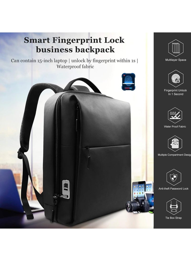 Fingerprint Lock Laptop Backpack - Image 2