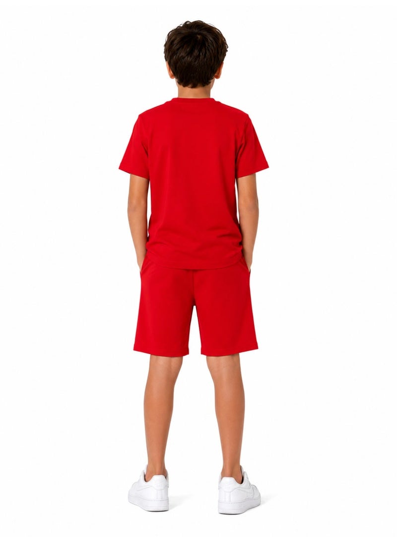 Caesar Boys' 2-piece set: short-sleeved T-shirt and shorts. - Image 2