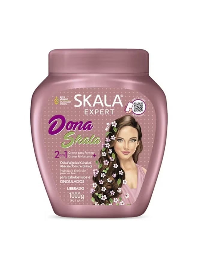 سكالا فيما يلي الوصف الكامل باللغة العربية المناسب لقائمة Noon لمنتج Skala Expert Dona 2-in-1 Cream & Conditioner – 1000g: - Image 1