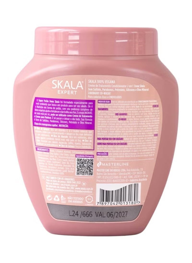 سكالا فيما يلي الوصف الكامل باللغة العربية المناسب لقائمة Noon لمنتج Skala Expert Dona 2-in-1 Cream & Conditioner – 1000g: - Image 2