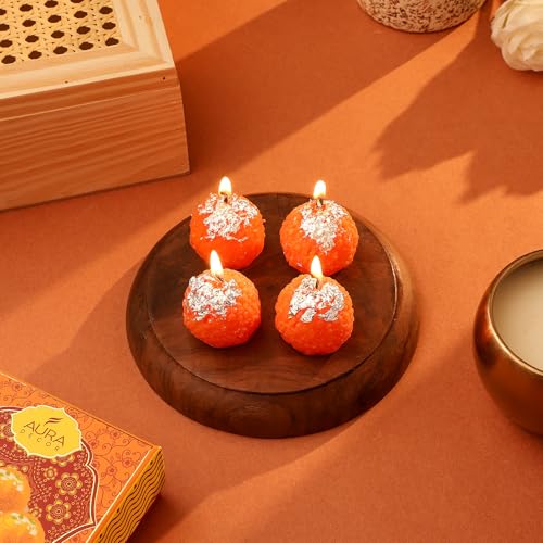 AURA DECOR AuraDecor Traditional Ladoo Candles for Festive Gifting, Home Decor, Diwali Gift Set (Ladoo Candles, 12, Count) - Image 2