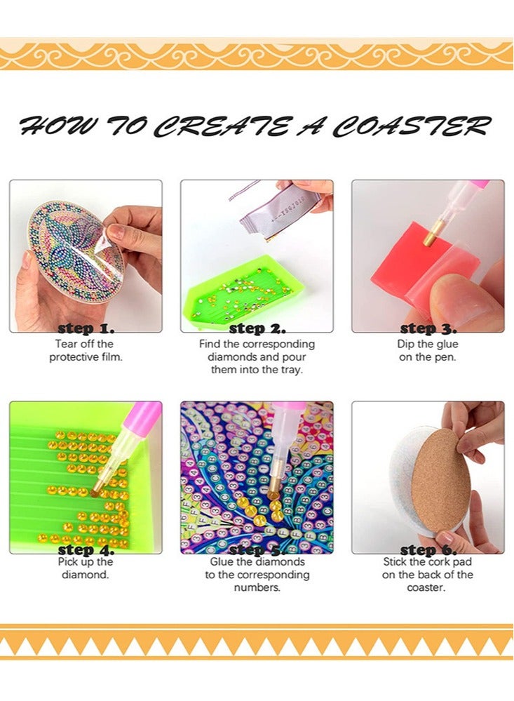 بيرفيي منضدة حماية للمكتب بتصميم كوب شاي كرتوني من الأكريليك مع لوحة فنية ماسية لعملها بنفسك - Image 5