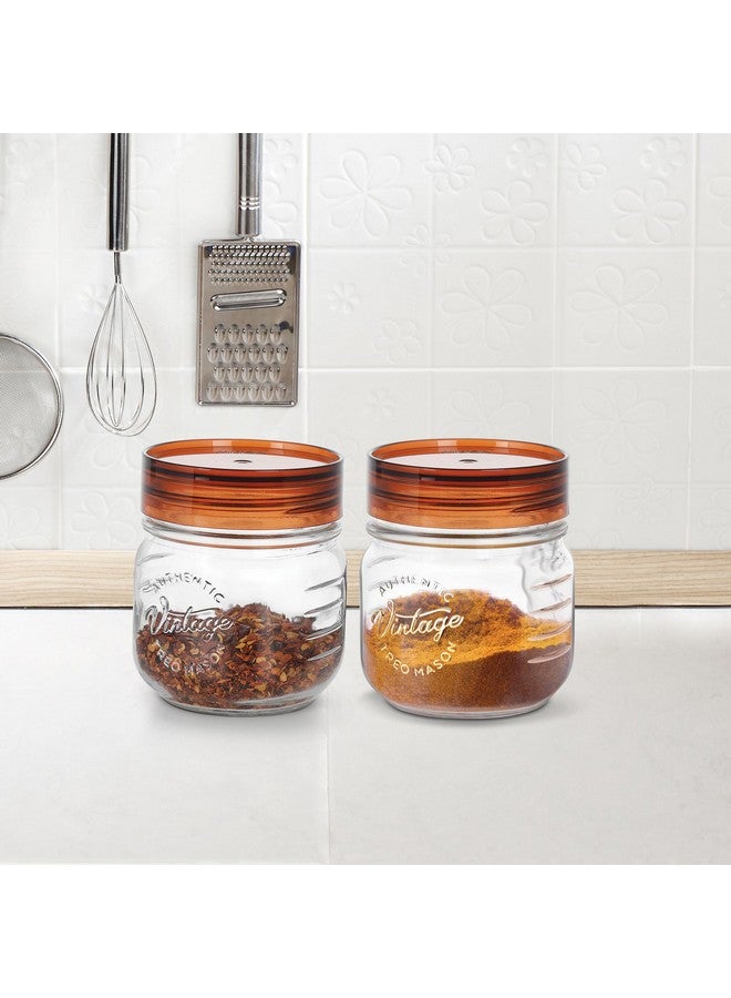 TREO تريو من ميلتون جرة زجاجية عتيقة مع غطاء محكم، حاويات تخزين للمطبخ، مجموعة من 6، خالية من BPA، منظم زجاجي للتخزين، دبا متعددة الاستخدامات للطعام، التوابل، الحبوب، البسكويت، الطعام الجاف، 300 مل لكل واحدة - Image 5
