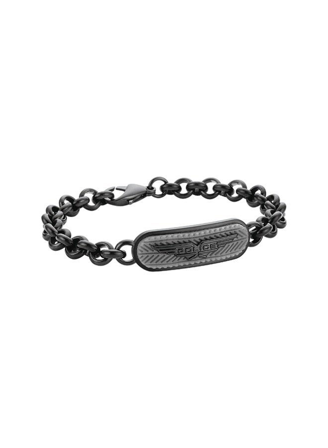POLICE Onset Gunmetal Stainless Steel Bracelet for Men